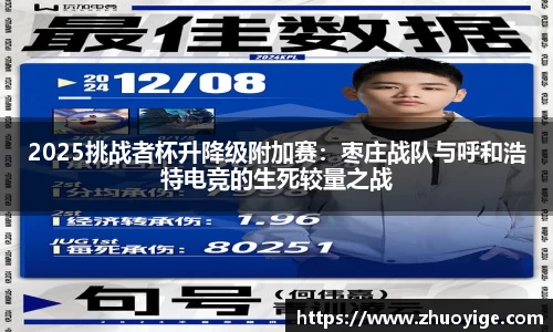 2025挑战者杯升降级附加赛：枣庄战队与呼和浩特电竞的生死较量之战